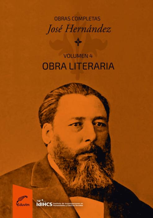 Tapa Volumen IV Obras completas de José Hernández